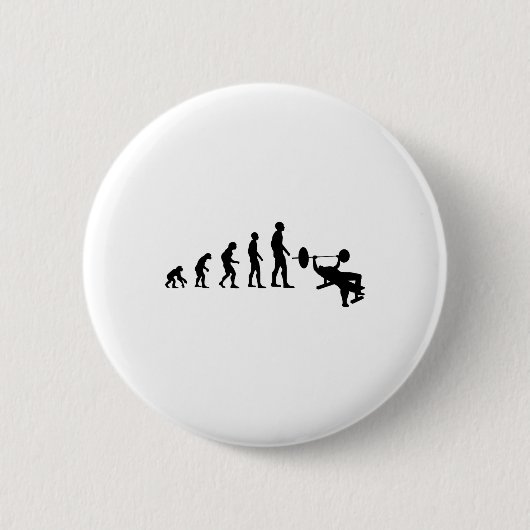 Bankdrücken Bodybuilding Lustige Evolution Kraft  Button (Vorderseite)
