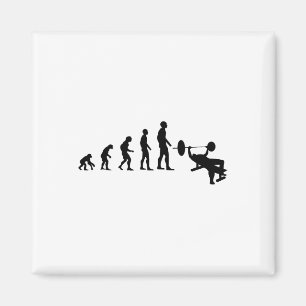 Bankdrücken Bodybuilding Lustige Evolution Kraft Magnet
