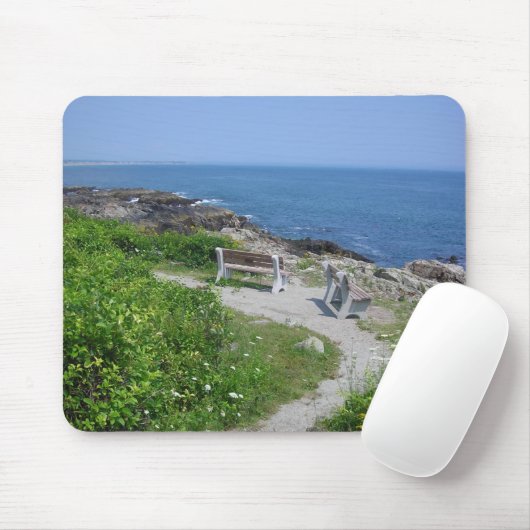 Bänke in Maine Mousepad (Mit Mouse)