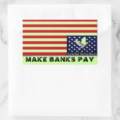 Banken bezahlen rechteckiger aufkleber (Tasche)