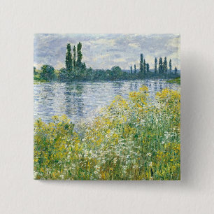 Banken Claude Monets der Seines, Vetheuil, 1880 Button
