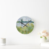 Banken Claude Monets | der Seines, Vetheuil, 1880 Runde Wanduhr (Zuhause)