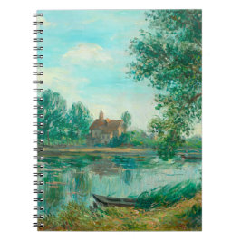 Banken der Loing in Saint-Mammès Alfred Sisley Notizblock