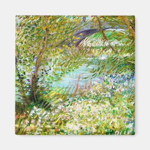 Banken des van Gogh Gemälde der Seines Pont Clich Magnet