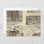 Banken, Residenzen und Brauereien in Shawneetown Postkarte (Vorne/Hinten)