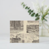 Banken, Residenzen und Brauereien in Shawneetown Postkarte (Stehend Vorderseite)