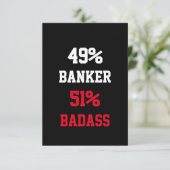 Banker Badass Card Karte (Stehend Vorderseite)