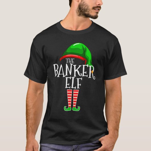 Banker Elf   Family Matching Group Christmas   Squ T-Shirt (Vorderseite)
