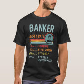 Banker Hourly Rate T-Shirt Retro Job Title (Vorderseite)