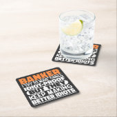 Banker Ich versuche, Dinge Cool zu machen Lustige Rechteckiger Pappuntersetzer (Vor Ort)