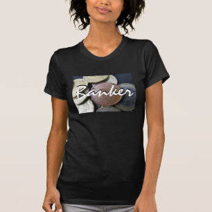 Banker in Vintagem Schwarz T-Shirt