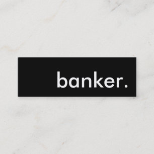 Banker. Mini Visitenkarte