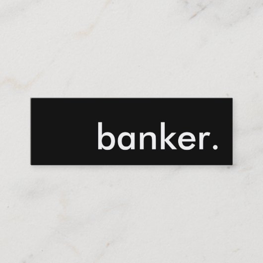 Banker. Mini Visitenkarte (Vorderseite)