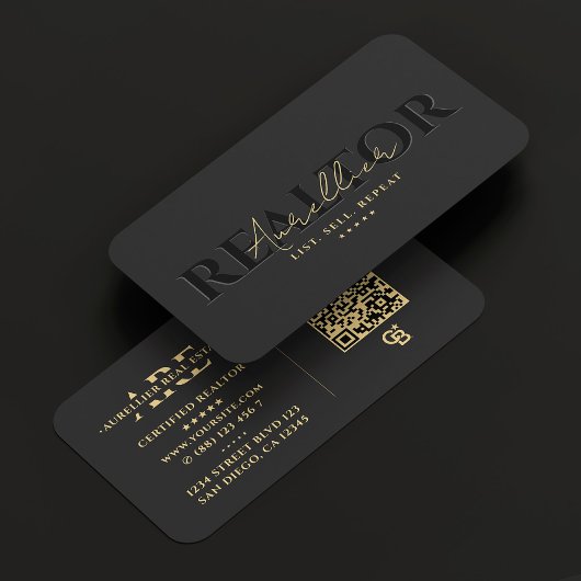 Banker Realtor Real Anwesen Hypothek Grau Moderne Visitenkarte