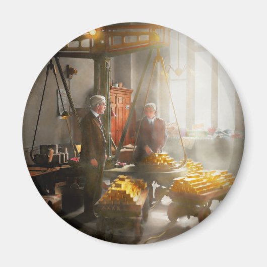 Banker - Sein Gewicht in Gold Magnet (Vorne)