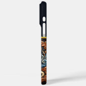 Banker-Themed Intricate Leather Art Case-Mate iPhone Hülle (Rückseite / Links)