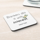 Banker tun es! getränkeuntersetzer (Linke Seite)