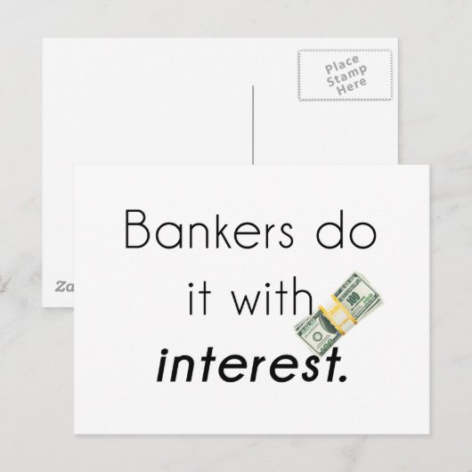 Banker tun es! postkarte (Vorne/Hinten)