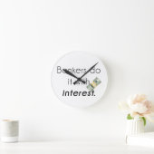 Banker tun es! runde wanduhr (Zuhause)