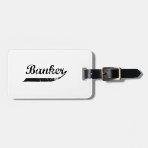 Banker-Typografie Gepäckanhänger