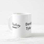 Banker-Typografie Kaffeetasse (Vorderseite Links)