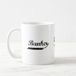 Banker-Typografie Kaffeetasse