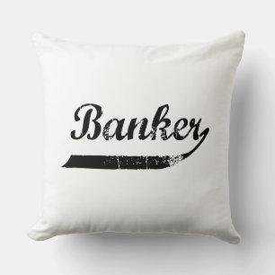 Banker-Typografie Kissen