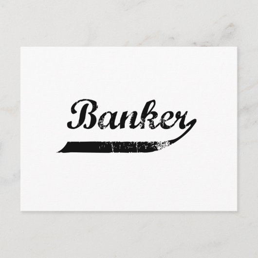 Banker-Typografie Postkarte (Vorderseite)