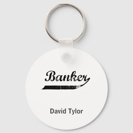 Banker-Typografie Schlüsselanhänger (Vorderseite)