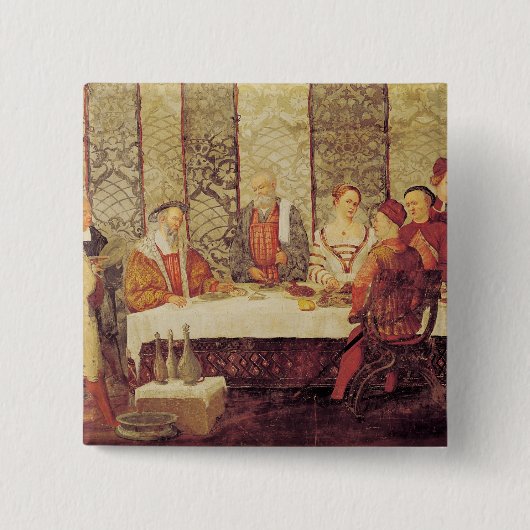Bankett gegeben von Bartolomeo Colleoni Button (Vorderseite)