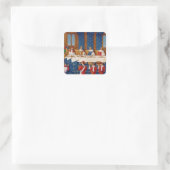 Bankett gegeben von Charles V Quadratischer Aufkleber (Tasche)