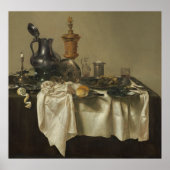 Bankett Piece with Dünnpie by Willem Claesz Heda Poster (Vorne)