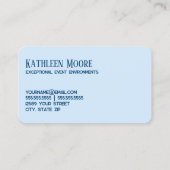 Bankettsaal Visitenkarte (Rückseite)