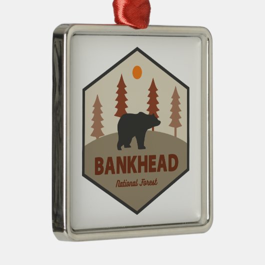 Bankhead National Forest Alabama Bear Ornament Aus Metall (Rechts)