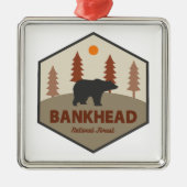 Bankhead National Forest Alabama Bear Ornament Aus Metall (Vorne)
