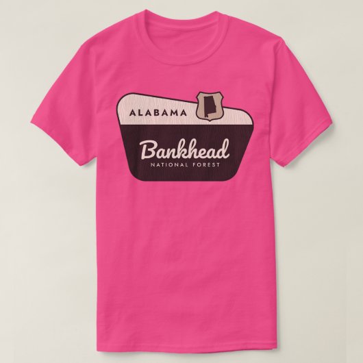 Bankhead National Forest Alabama Begrüßungszeichen T-Shirt (Design vorne)