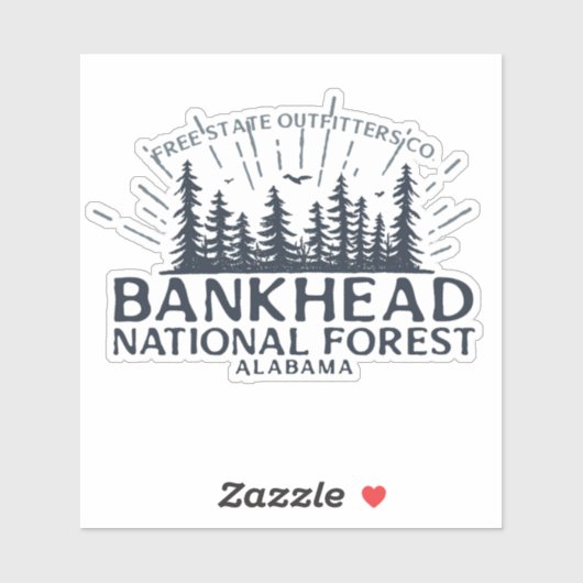 Bankhead Treeline Navy Sticker (Blatt)