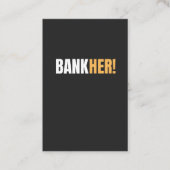BANKHER! TERMINKARTE (Vorderseite)
