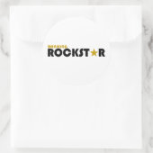 Banking Rockstar Runder Aufkleber (Tasche)