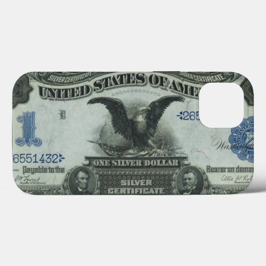 Banknote: 1899 $ 1 Black Eagle Silver Certificate Case-Mate iPhone Hülle (Rückseite (Horizontal))