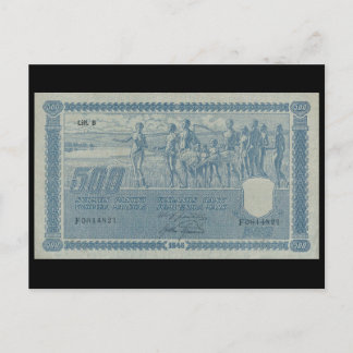 Banknote 1945 Finnland Postkarte