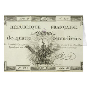 Banknote mit vierhundert Livren, am 21. September