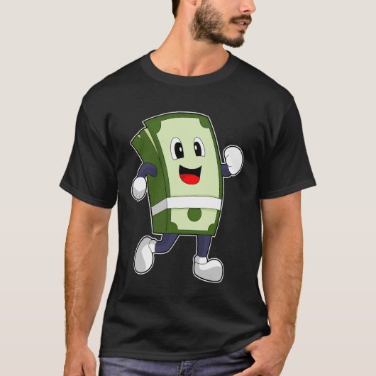Banknotenläufer, der Sport treibt T-Shirt (Vorderseite)