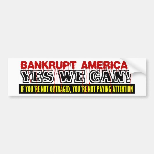 Bankrottes Amerika? Autoaufkleber (Vorne)