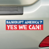 Bankrottes Amerika? Ja können wir! Autoaufkleber (Auf Auto)