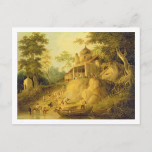 Banks of the Ganges, c.1820-30 (Öl auf Leinwand) Postkarte