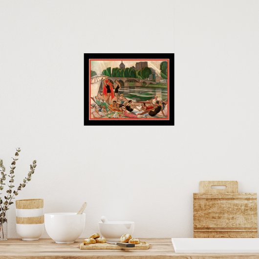 'Banks of the River Loire' Gerda Wegener aus den 1 Poster (Küche)