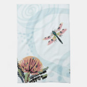 Banksia-Blüten-Libellen-Kunst Geschirrtuch (Vertikal)