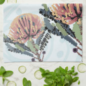 Banksia-Blüten-Libellen-Kunst Geschirrtuch (Gefaltet)