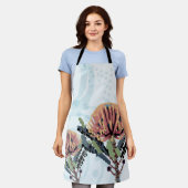 Banksia-Blüten-Libellen-Kunst Schürze (Getragen)